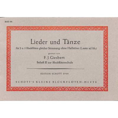 9790001039345 - Lieder + Tänze