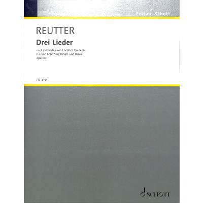 9790001046398 - 3 Lieder nach Hölderlin op 67