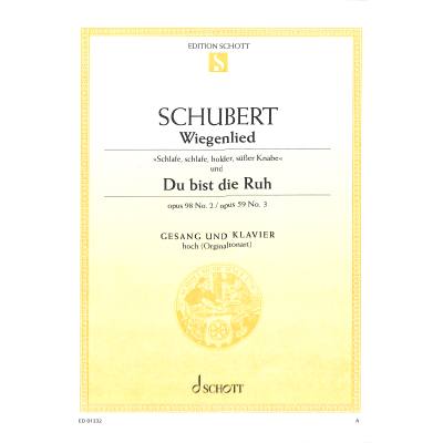 9790001087278 - Wiegenlied op 98 2   du bist die Ruh op 59 3