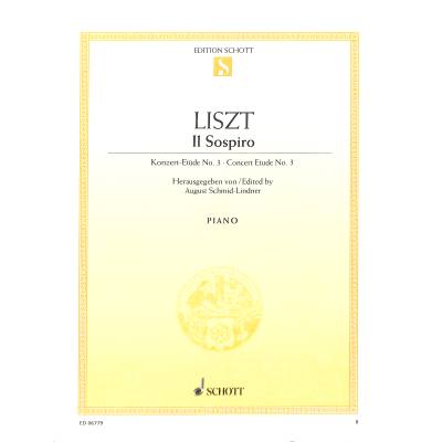 9790001089364 - Il sospiro (Konzert Etüde 3)