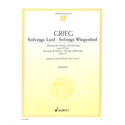 9790001091572 - Solveigs Lied (aus Peer Gynt) op 55 4   Solveigs Wiegenlied op 23