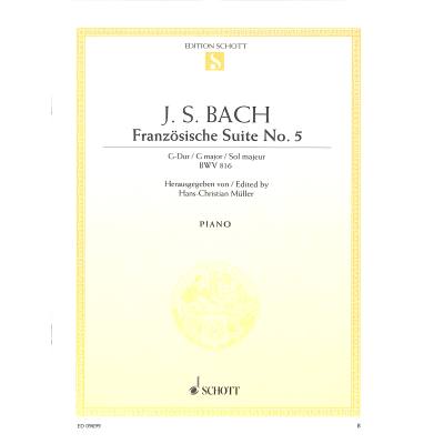 9790001092104 - Französische Suite 5 G-Dur BWV 816