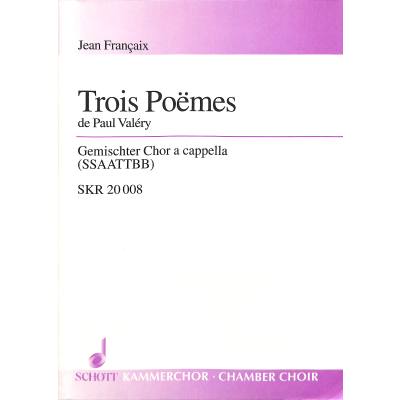 9790001101424 - 3 Poemes de Paul Valery