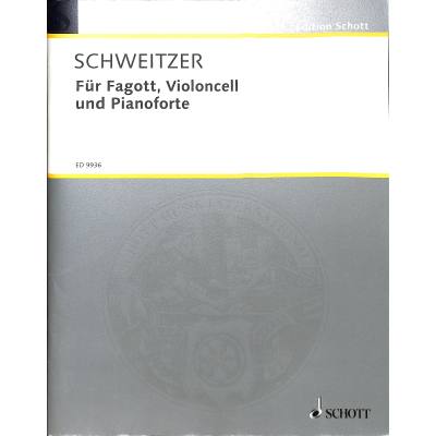 9790001140775 - Für Fagott Violoncello und Pianoforte