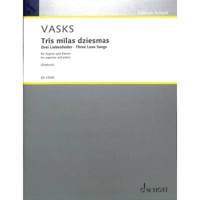 9790001214773 - 3 Liebeslieder | Tris milas dziesmas