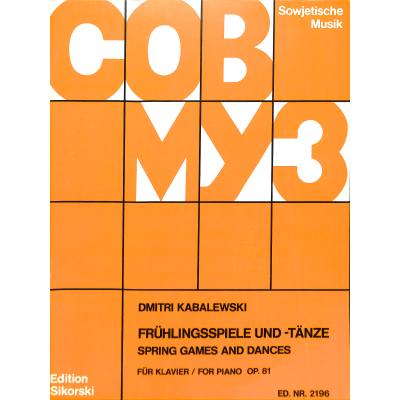 9790003017549 - Frühlingsspiele und Tänze op 81