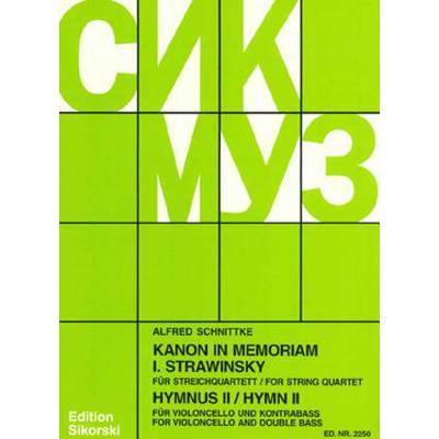 9790003017990 - Hymnus 2 + Kanon in Memoriam Igor Strawinsky