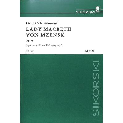 9790003018430 - Lady Macbeth von Mzensk op 29