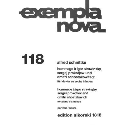 9790003027807 - Hommage a Igor Strawinsky Prokofieff Schostakowitsch