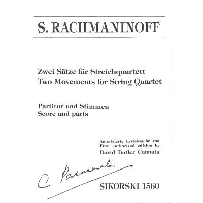9790003028651 - 2 Sätze für Streichquartett
