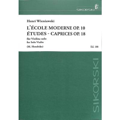 9790003034232 - Lecole moderne op 10 | Etudes Caprices op 18