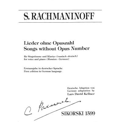 9790003040424 - Lieder ohne Opuszahl