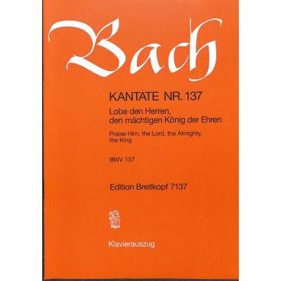 9790004172919 - Kantate 137 Lobe den Herren den mächtigen König der Ehren BWV 137