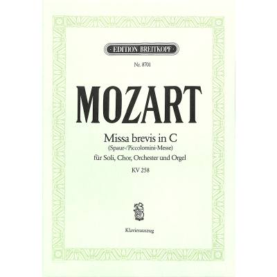 9790004180655 - Missa brevis C-Dur KV 258 (Piccolo   Spaur Messe)