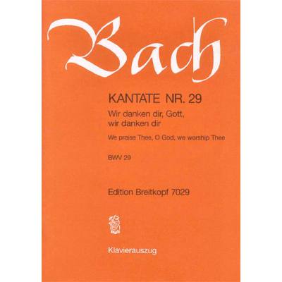 9790004204269 - Kantate 29 wir danken dir Gott wir danken dir BWV 29