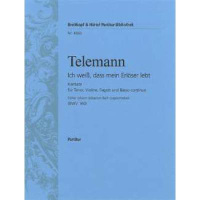 9790004205013 - Kantate 160 Ich weiß dass mein Erlöser lebet BWV 160