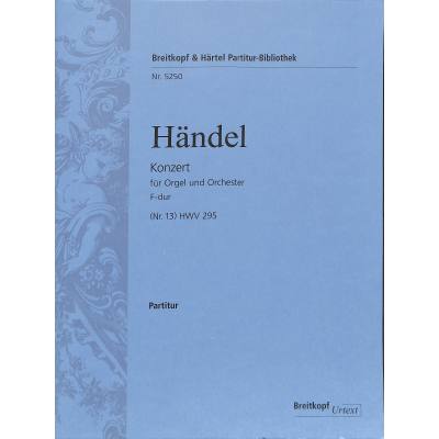 9790004210055 - Konzert F-Dur HWV 295