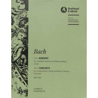 9790004304587 - Konzert d-moll BWV 1063 9790004304587 - Konzert d-moll BWV 1063