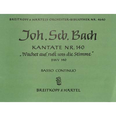 9790004317358 - Wachet auf ruft uns die Stimme BWV 140