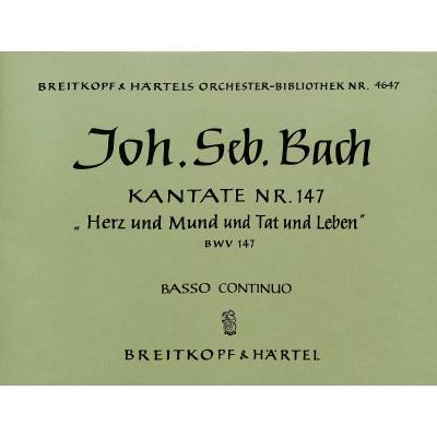 9790004317532 - Kantate 147 Herz und Mund und Tat und Leben BWV 147