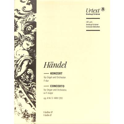 9790004336724 - Konzert F-Dur op 4 5 HWV 293