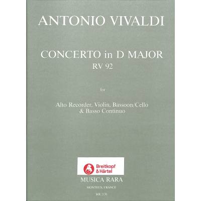 9790004487204 - Concerto D-Dur RV 92 (P 198)