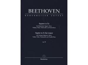 9790006203185 - Septett für Klarinette Fagott Horn Violine Viola Violoncello und Kontrabass in Es op 20 - Ludwig van Beethoven