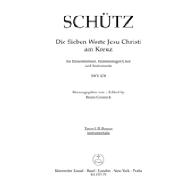 9790006411962 - Die 7 Worte Jesu Christi am Kreuz SWV 478