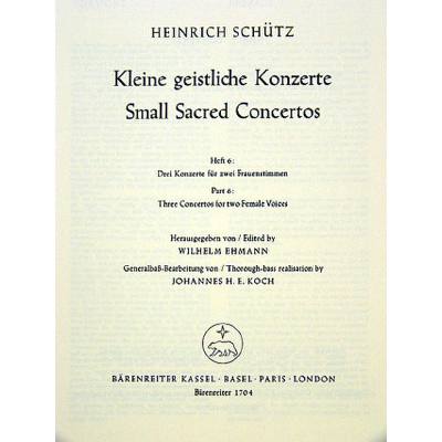 9790006412754 - Kleine geistliche Konzerte 6