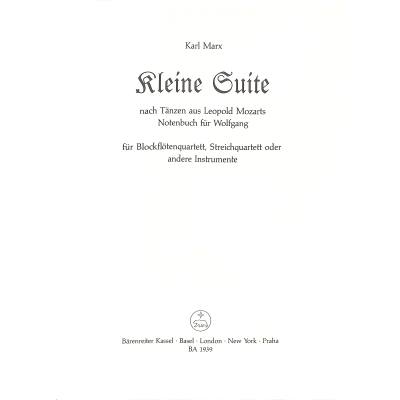 9790006415403 - Kleine Suite nach Tänzen aus Leopold Mozarts