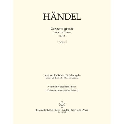 9790006445462 - Concerto grosso G-Dur op 6 1 HWV 319