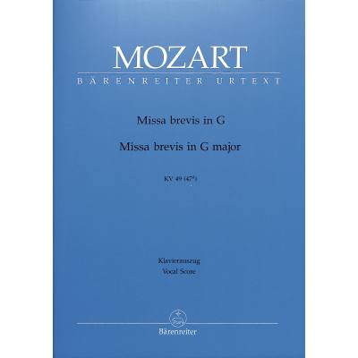 9790006456093 - Missa brevis G-Dur KV 49 (47d)