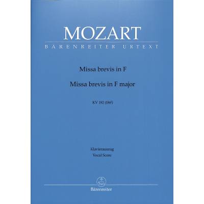 9790006456178 - Missa brevis F-Dur KV 192 (186f)