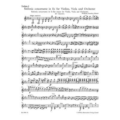 9790006460205 - Sinfonia concertante Es-Dur KV 364 (320d)