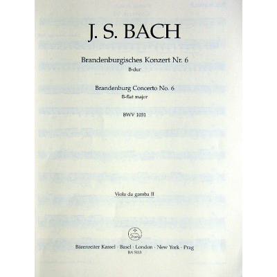 9790006464876 - Brandenburgisches Konzert 6 B-Dur BWV 1051