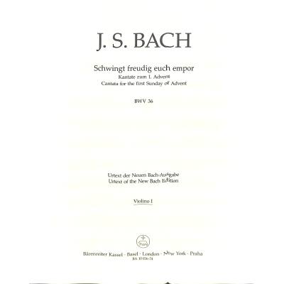 9790006490097 - Kantate 136 Schwingt freudig euch empor BWV 36