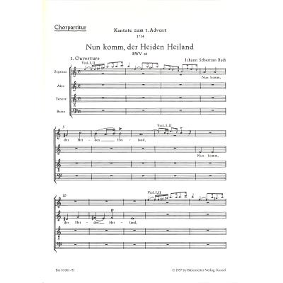 9790006490325 - Kantate 61 nun komm der Heiden Heiland BWV 61 9790006490325 - Kantate 61 nun komm der Heiden Heiland BWV 61