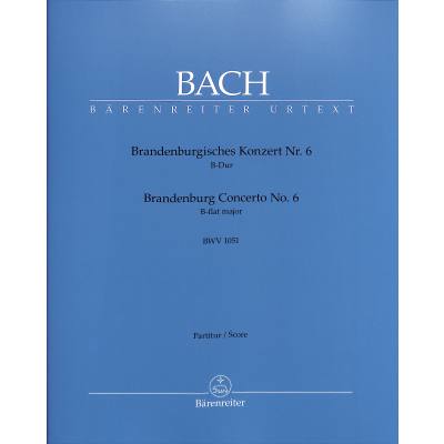 9790006505005 - Brandenburgisches Konzert 6 B-Dur BWV 1051