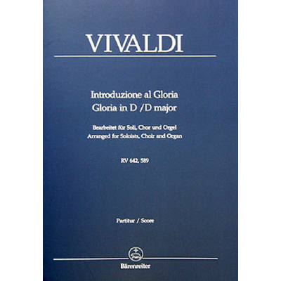 9790006524129 - Introduzione al gloria + Gloria D-Dur RV 642 RV 589