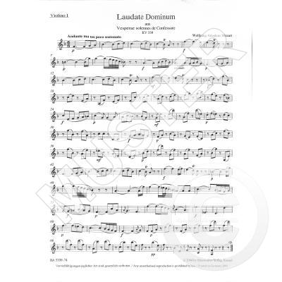 9790006527434 - Laudate dominum (Vesperae solennes de confessore KV 339)