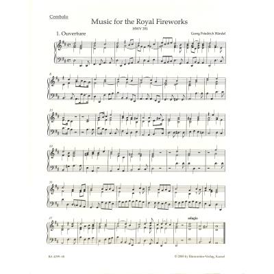 9790006537471 - Music for the royal fireworks HWV 351