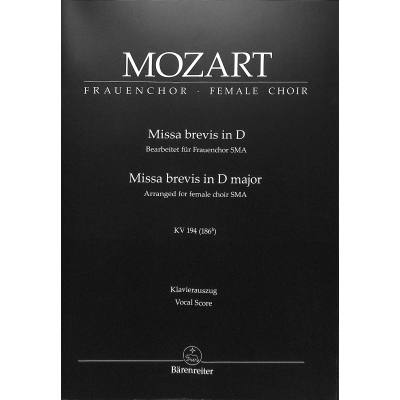 9790006542819 - Missa brevis D-Dur KV 194 (186h)