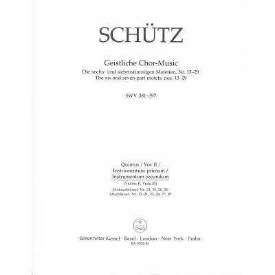 9790006557554 - Geistliche Chormusik SWV 381-397