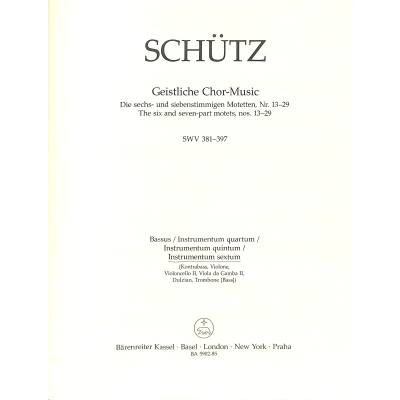 9790006557585 - Geistliche Chormusik SWV 381-397