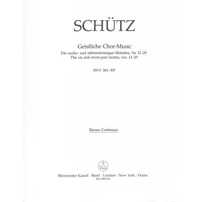 9790006557592 - Gesitliche Chormusik SWV 381-397