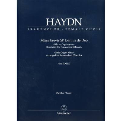 9790006559213 - Missa brevis B-Dur Sancti Johannis de deo Hob 22 7