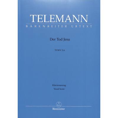 9790006559978 - Der Tod Jesu TWV 56