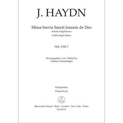 9790006578719 - Missa brevis B-Dur Sancti Johannis de deo Hob 22 7
