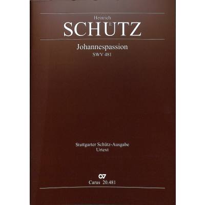 9790007036980 - Johannes Passion SWV 481 9790007036980 - Johannes Passion SWV 481