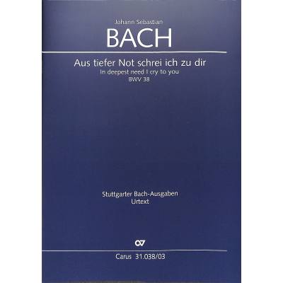 9790007042752 - Kantate 38 aus tiefer Not schrei ich zu dir BWV 38